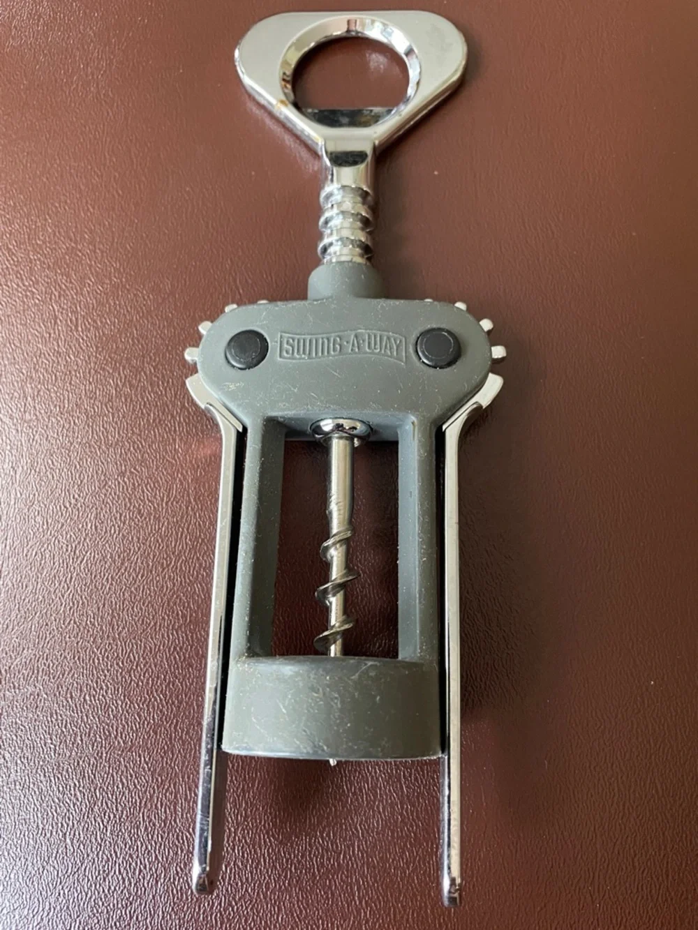 Swing Away GREY Corkscrew Wine Bottle Opener